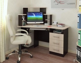 Компьютерный стол Каспер (венге/лоредо) в Тобольске - tobolsk.katalogmebeli.com | фото
