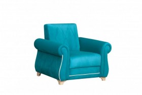 Кресло для отдыха "Порто" (велюр киви бирюза / микровельвет крем) в Тобольске - tobolsk.katalogmebeli.com | фото