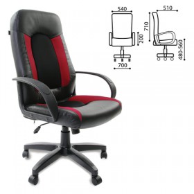 Кресло офисное BRABIX Strike EX-525 (черно-красный) в Тобольске - tobolsk.katalogmebeli.com | фото