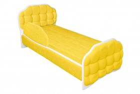 Кровать 180 Атлет 74 жёлтый (мягкий бортик) в Тобольске - tobolsk.katalogmebeli.com | фото