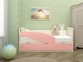 Кровать Бабочки 1,6м (Розовый металлик) в Тобольске - tobolsk.katalogmebeli.com | фото 1