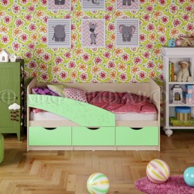 Кровать Бабочки 1,6м (Салат матовый) в Тобольске - tobolsk.katalogmebeli.com | фото