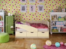 Кровать Бабочки 2,0м (Ваниль матовый) в Тобольске - tobolsk.katalogmebeli.com | фото 1