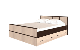 Кровать Сакура с настилом и ящиками 1,4 (Венге/Лоредо) в Тобольске - tobolsk.katalogmebeli.com | фото