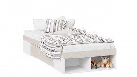 Кровать «Сканди» с ящиком Дуб Гарден/Белый в Тобольске - tobolsk.katalogmebeli.com | фото