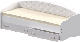 Кровать Софа-7 с мягкой спинкой (800х1900) Белый в Тобольске - tobolsk.katalogmebeli.com | фото