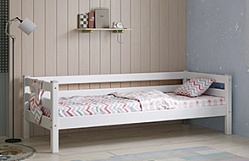 Кровать Соня Вариант 2 с задней защитой Белый полупрозрачный в Тобольске - tobolsk.katalogmebeli.com | фото