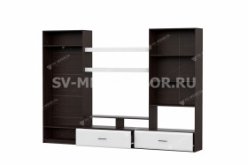Мебель для гостиной МГС 7 Исполнение 1 Дуб Венге/Белый глянец в Тобольске - tobolsk.katalogmebeli.com | фото