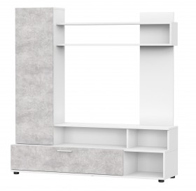 Мебель для гостиной "МГС 9" Белый / Цемент светлый в Тобольске - tobolsk.katalogmebeli.com | фото 1
