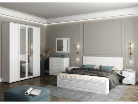 Модульная спальня Барселона (Белый/Белый глянец) в Тобольске - tobolsk.katalogmebeli.com | фото