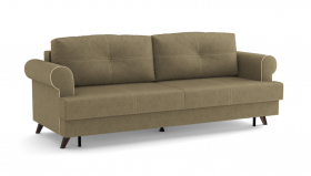 Оливер / диван - кровать 3-х местн. (еврокнижка) (велюр велутто коричневый 23 в Тобольске - tobolsk.katalogmebeli.com | фото
