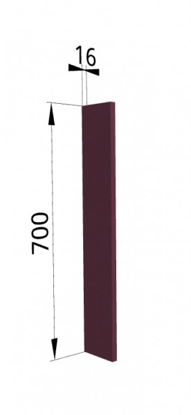 Панель торцевая ПТ 400 Квадро (для шкафа торцевого верхнего) Виноград в Тобольске - tobolsk.katalogmebeli.com | фото