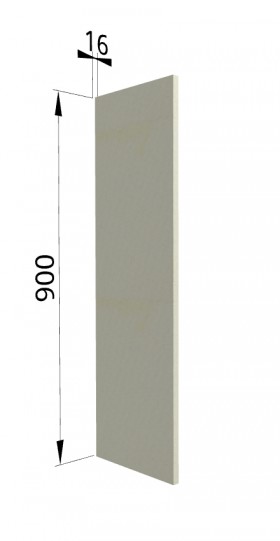Панель торцевая ВП Квадро (для шкафа верхнего высокого) Ваниль кожа в Тобольске - tobolsk.katalogmebeli.com | фото
