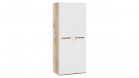 Шкаф для одежды с 2-мя дверями «Фьюжн» Дуб Делано/Белый глянец в Тобольске - tobolsk.katalogmebeli.com | фото