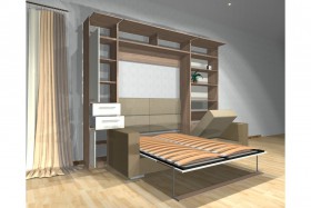 Шкаф-кровать с диваном Каролина в Тобольске - tobolsk.katalogmebeli.com | фото 3