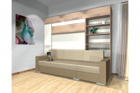 Шкаф-кровать с диваном Каролина в Тобольске - tobolsk.katalogmebeli.com | фото 4