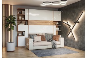 Шкаф-кровать с диваном Дина в Тобольске - tobolsk.katalogmebeli.com | фото 1
