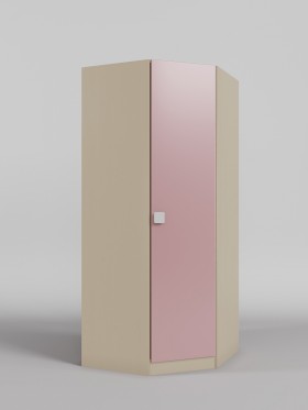Шкаф угловой (угловая секция) Грэйси (Розовый/корпус Клен) в Тобольске - tobolsk.katalogmebeli.com | фото