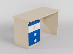 Стол (прямая столешница) Скай люкс (Синий/Белый/корпус Клен) в Тобольске - tobolsk.katalogmebeli.com | фото